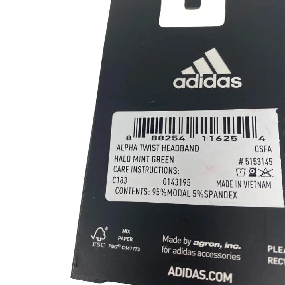 NEW Adidas Womens Alphaskin Twist Headband HALO MINT GREEN B8
